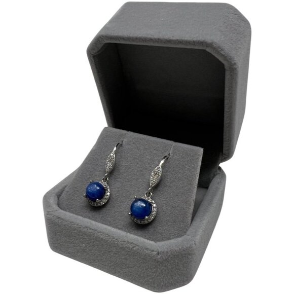 Blue Opal Drop Dangle Earrings flashy 925 Sterling Silver Jewelry Accessories - Picture 1 of 7